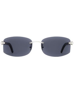 Cartier Rectangular Frame Sunglasses - Blue