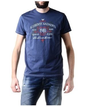 Armani Jeans Logo Details T-Shirt - Blue