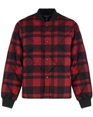 Polo Ralph Lauren Long-Sleeved Checked Jacket - Red
