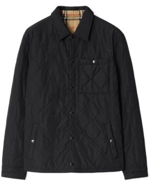 Burberry Checked Quilted Reversible Jacket - Black