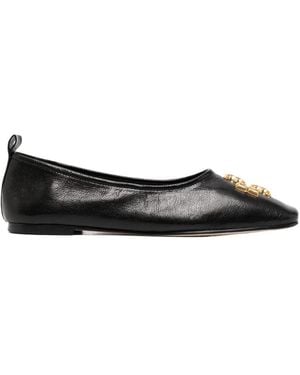 Tory Burch Eleanor 10Mm Ballerina Shoes - Black