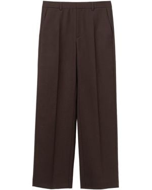 Séfr Pressed-Crease Tailored Trousers - Brown