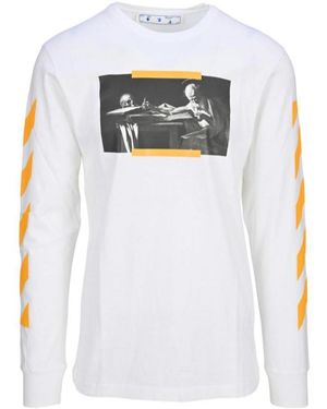 Off-White c/o Virgil Abloh Caravaggio Painting Printed Crewneck T-Shirt - White