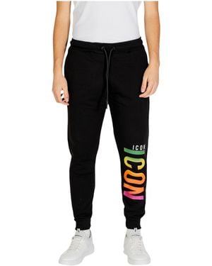 Icons Elastic Waist Sports Pants - Black