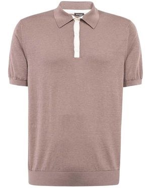 Kiton Short-Sleeved Polo Shirt - Pink