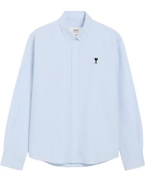 Ami Paris Ami Ami De Coeur Button Down Shirt - Blue