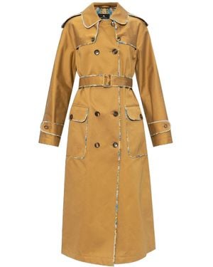 Etro Double-Breasted Belted Coat - Natural