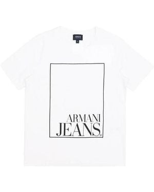 Armani Jeans Logo Printed T-Shirt - White