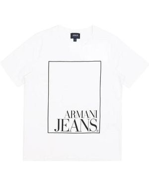 Armani Jeans Logo Printed T-Shirt - White