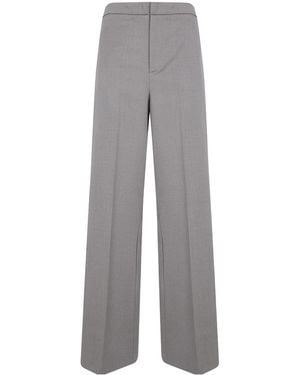 Twinset Pleated Wide-Leg Casual Pants - Gray
