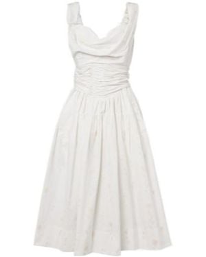 Vivienne Westwood Sunday Floral Cotton-Blend Corset Dress - White