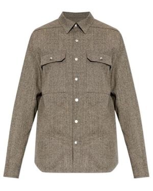 Rick Owens Back-Strap Shirt - Grey