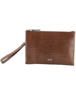 Tom Ford Zip-Around Wallet - Brown