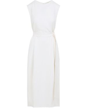 Studio Nicholson Wold Sleeveless Midi Dress - White