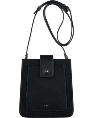 A.P.C. Albane Foil-Print Satchel - Black