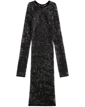 Balenciaga Crystal Embellishment Mini Dress - Black