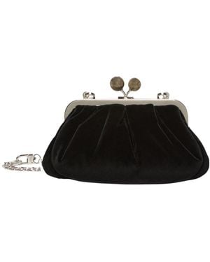 Weekend by Maxmara Wkagiochi Velvet Clutch Bag - Black