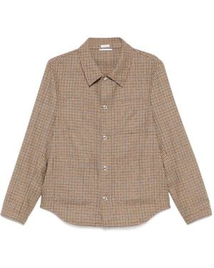 Thom Browne Gunclub Check Cheviot Tweed Utility Jacket - Natural