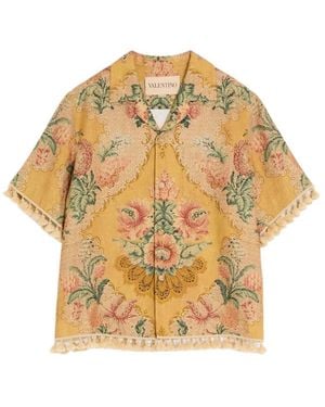 Valentino Apres L'Hiver Print Bowling Shirt - Metallic