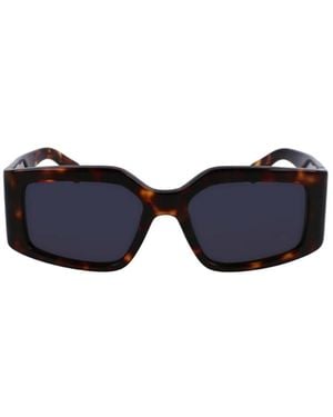 Ferragamo Ferragamo Eyewear Rectangle Frame Sunglasses - Blue