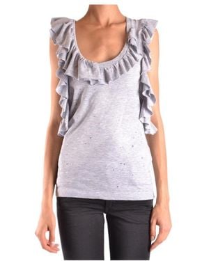 DSquared² Pleated Detail T-Shirt - Purple