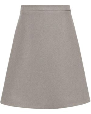 Ami Paris Knitted Midi Skirt - Grey