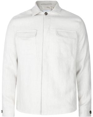 Eleventy Linen Jacket - White