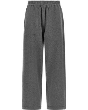 Brunello Cucinelli Elastic Waist Casual Pants - Gray