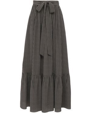 Chloé Chloé Pattern Tied-Waist Skirt - Gray