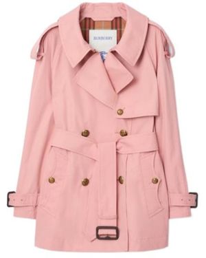 Burberry Short Lightweight Fitzrovia Trench Coat - Pink