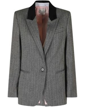 forte_forte Single-Breasted Blazer - Grey