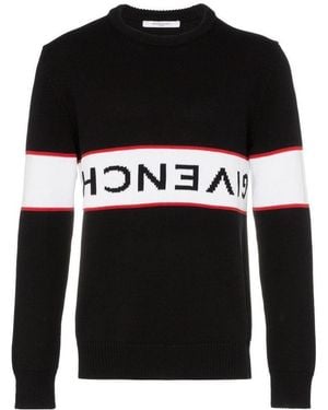 Givenchy Upside Down Logo Cotton Sweater - Black