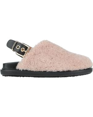 Marni Two-Tone Leather Mules - Pink