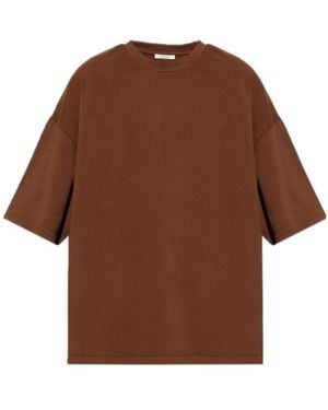 Entire studios Oversized Crew Neck T-Shirt - Brown