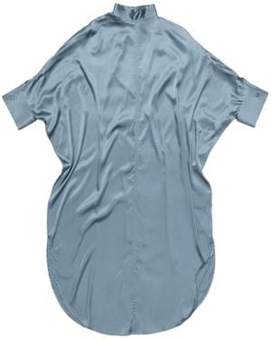 Acne Studios Satin Tunic Dress - Blue