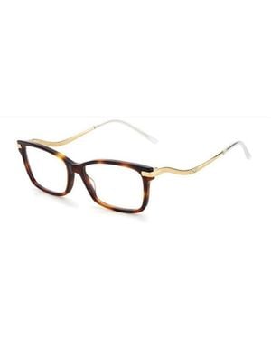 Jimmy Choo Eyewear Rectangular Frame Glasses - White