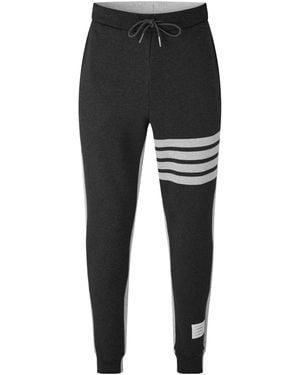 Thom Browne Drawstring Cuffed Sweatpants - Black