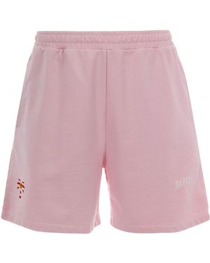 Barrow Logo Printed Bermuda Shorts - Pink