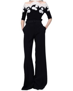 Ermanno Scervino Belted Wide-Leg Pants - Black