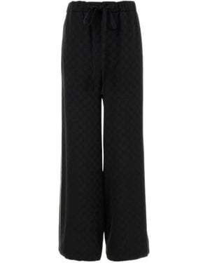 Gucci Gg Satin Pants - Black