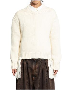 Hed Mayner Tassel Jumper - White