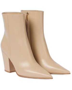 Gianvito Rossi Versatile Pointed-Toe Comfortable Ankle Boots - Natural