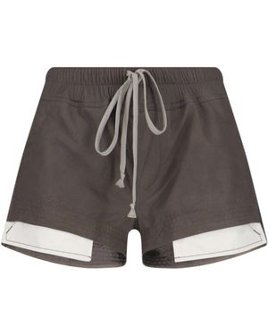 Rick Owens Layered Drawstring Shorts - Gray