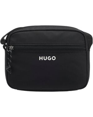BOSS Zippered Shoulder Bag - Black