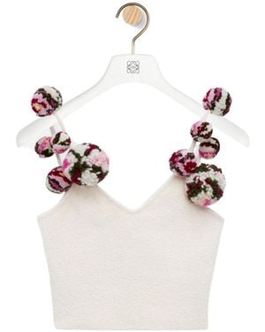 Loewe X Paula's Ibiza Pom-Pom Top - White