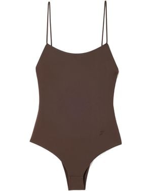 Jacquemus The Cabana Ruffled Swimsuit - Brown