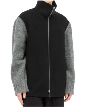 Jil Sander Knitted Zipped Jacket - Black