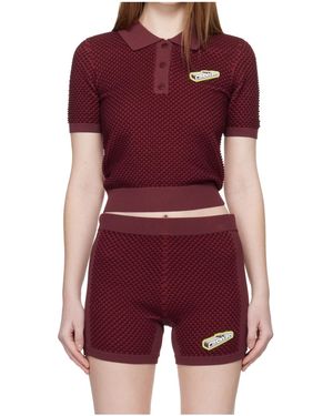 CASABLANCA Bubble Jacquard Polo Shirt - Red