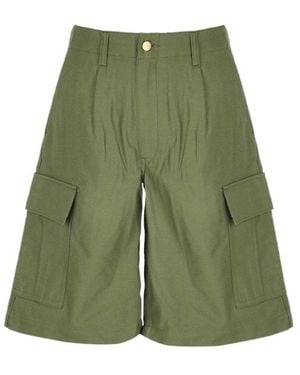 Junya Watanabe Pocket Detailed Cargo Shorts - Green