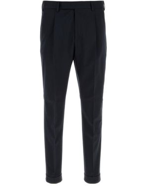 Pt Pantaloni Casual Trousers With Belt Loops - Black